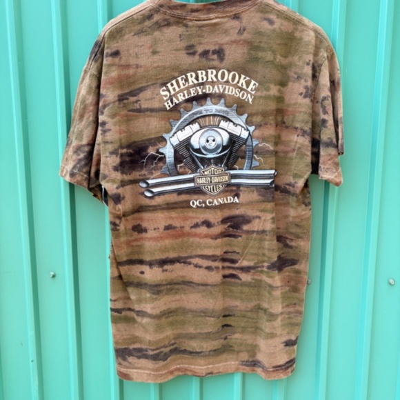 HARLEY DAVIDSON Camo t-shirt men's Large Sherbrooke Quebec Canada moto - Picture 4 of 4